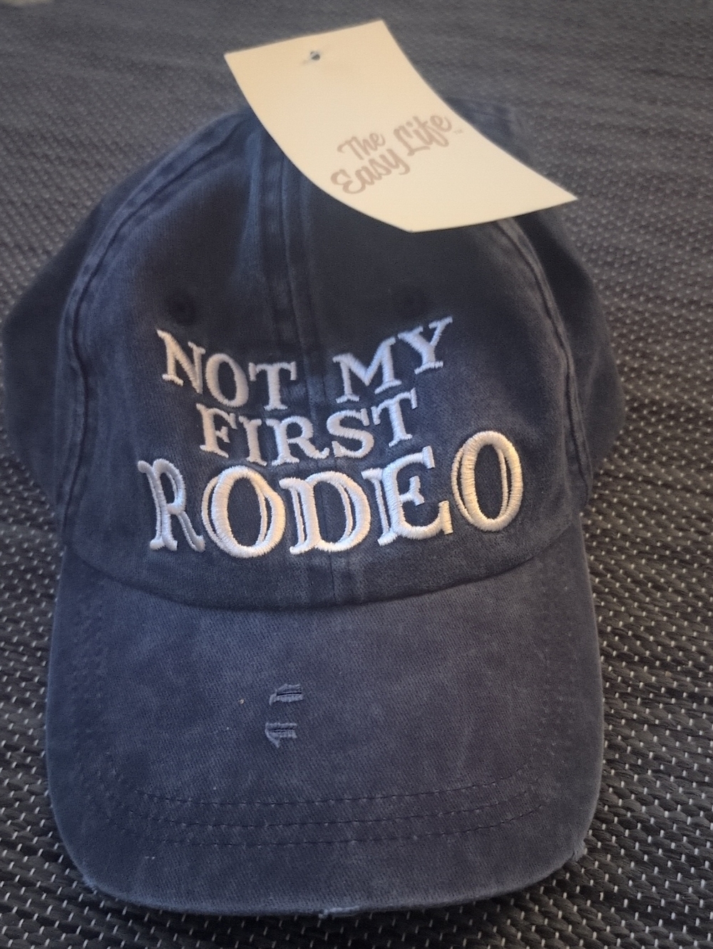 Navy "Not My First Rodeo" Embroidered Cap